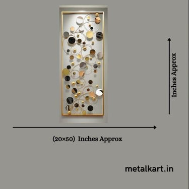 Metallic Radiant Button Burst Wall Art (20 x 50 Inches)